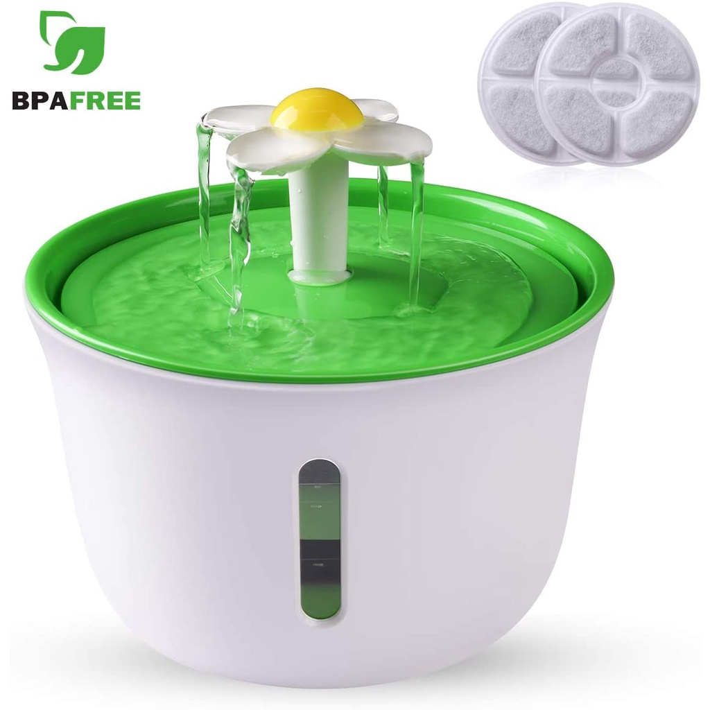 semai Cat Water Fountain, Cat Fountain with Water Level Window, Cat