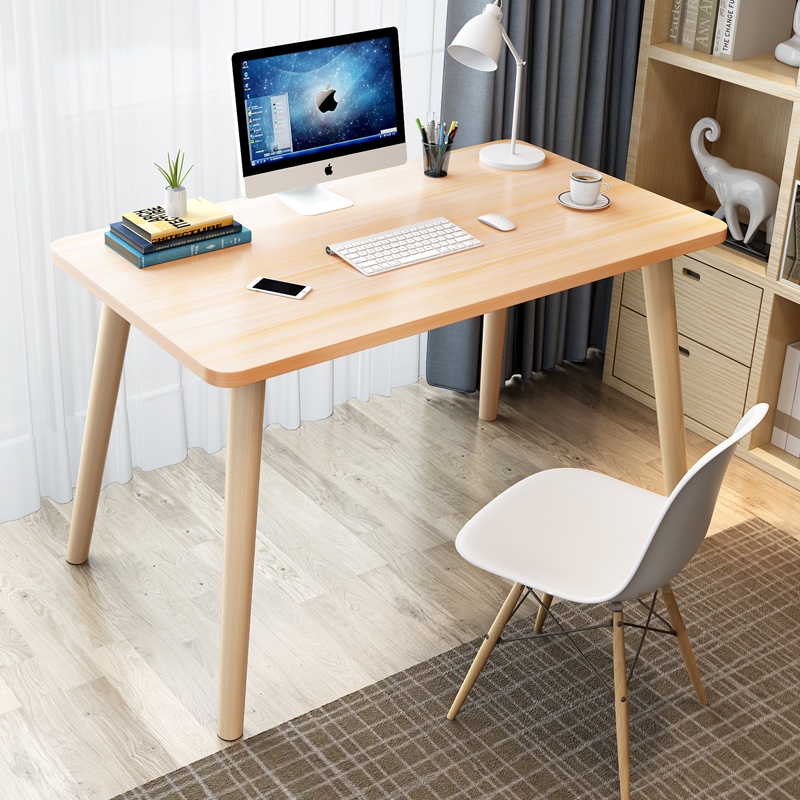 Computer Table Student study Desk simple modern writing desk meja jepun living room furniture Double Layer School Office