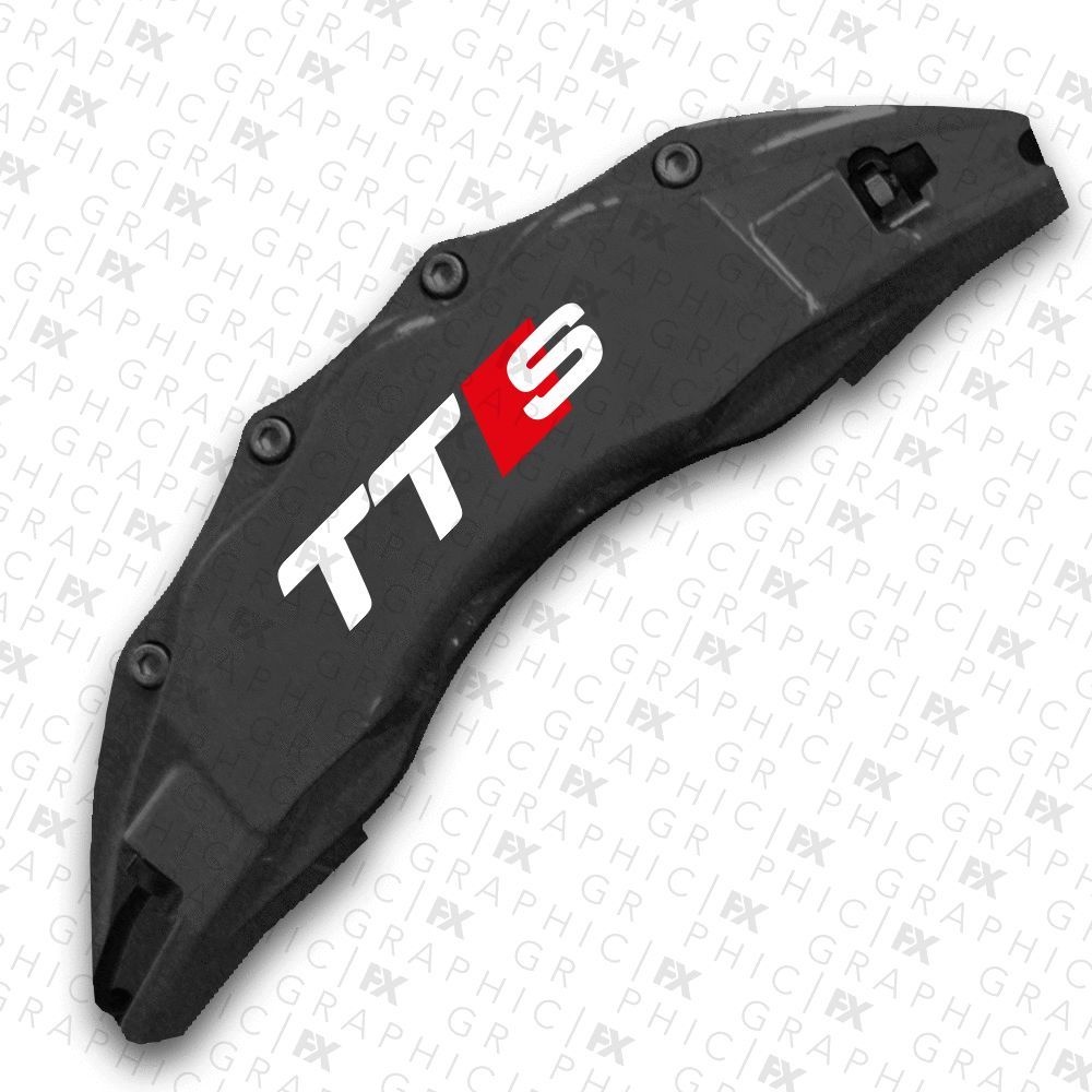 x6 Audi TT TTS Logo Vinyl Hi Temp Brake Caliper Decals Stickers