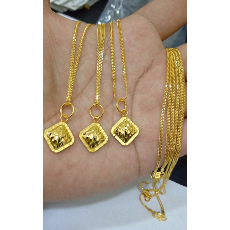 Set Rantai  Leher Double Mesin  Loket Biskut Tawar Dewasa 
