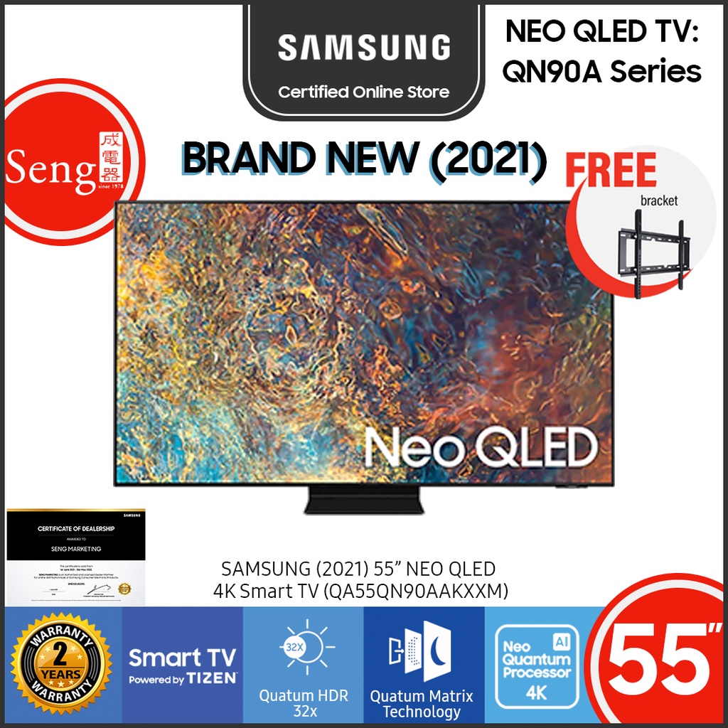 Samsung 55 Qn90 Series Neo Qled 4k Smart Neo Qled Tv 2021 Qa55qn90a Qa55qn90aakxxm 120hz 9352