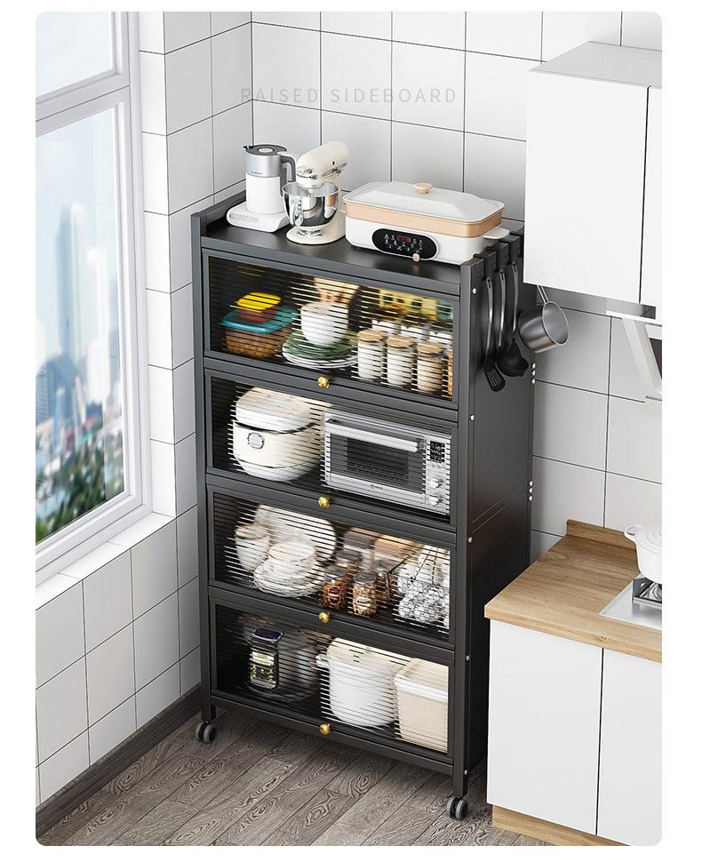 Dapur Kabinet Rak Dapur Kitchen Cabinet Microwave Oven Rack Multi-layer ...