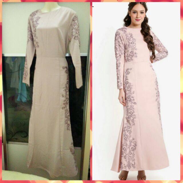 zalia embroidered lace mermaid dress