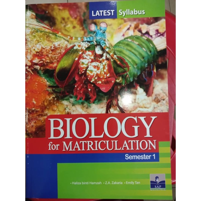 1 biology matriculation semester Centre for