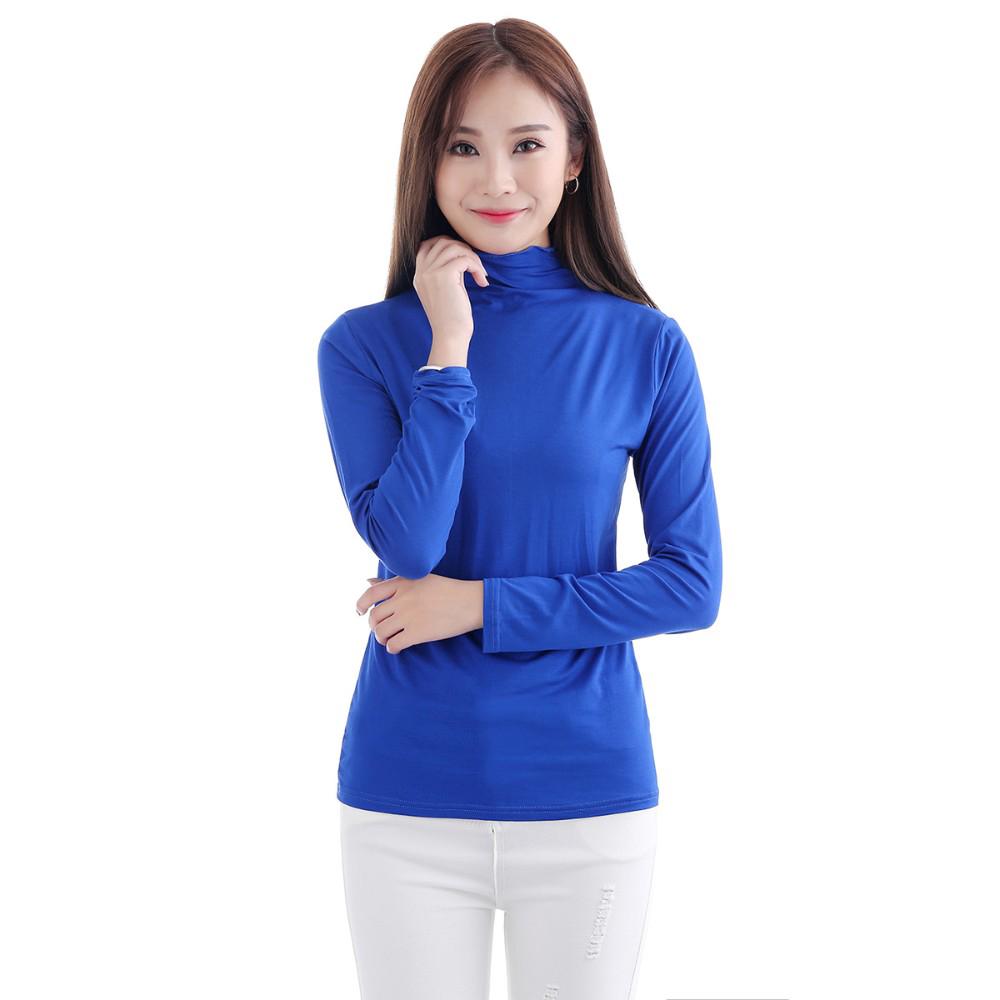 Ready Stock!! Inner Baju Lengan Panjang High Neck Fashion Women blouse ...