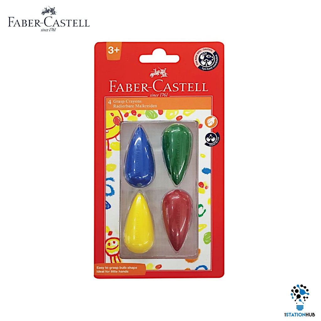 Faber Castell Early Age Grasp Crayon 4 Colours Kindergarden Home