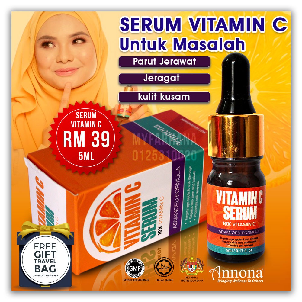 5ml Skin Serum Vitamin C Annona Care Series Vcs Skincare Scar Jeragat Pore Tona Shopee Malaysia