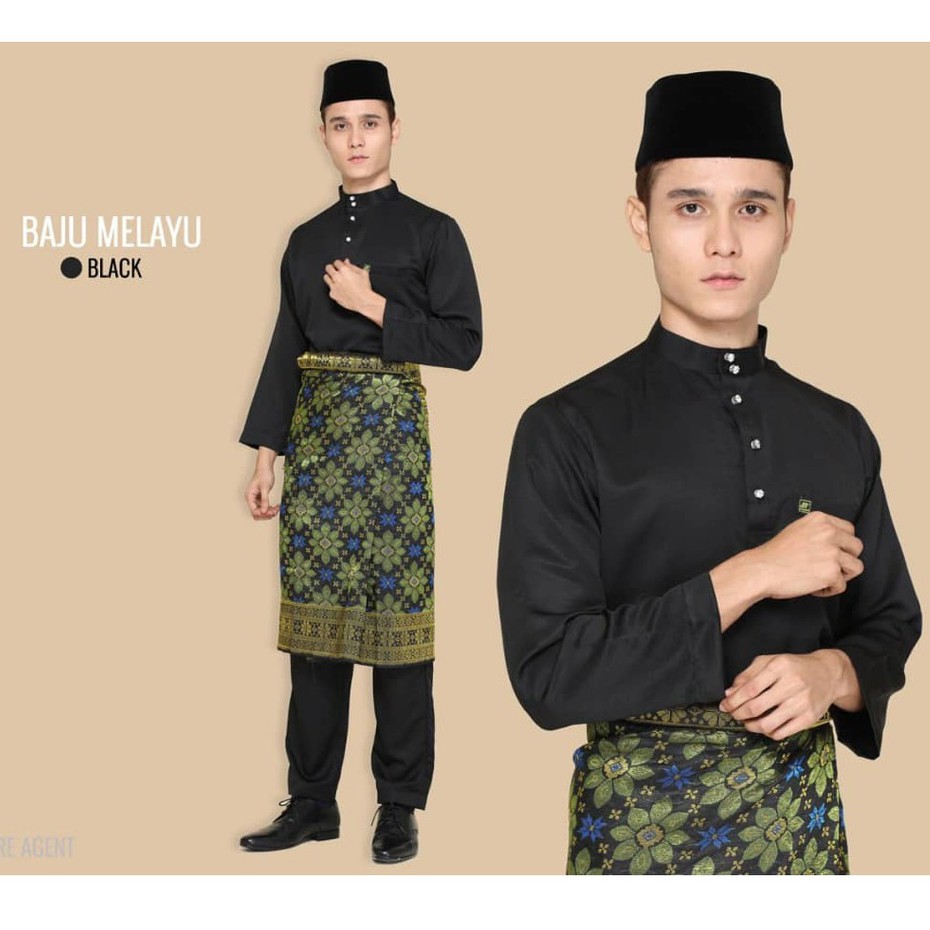 Warna Hitam Black Baju Melayu Moden Shopee Malaysia