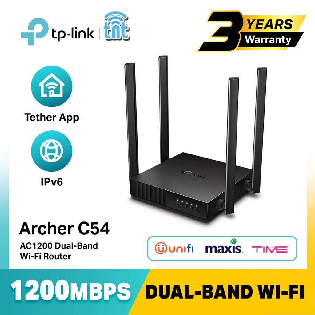 Tp-Link Archer C54 AC1200 MU-MIMO Dual Band Multi Mode Wireless WiFi ...