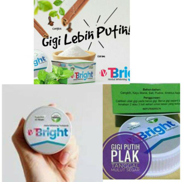 IV bright herbal whitening oral hygine ubat gigi pemutih 