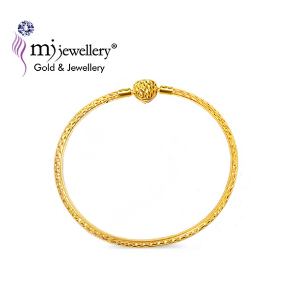 Mj Jewellery 916 22k Gold Bangle P1 Shopee Malaysia