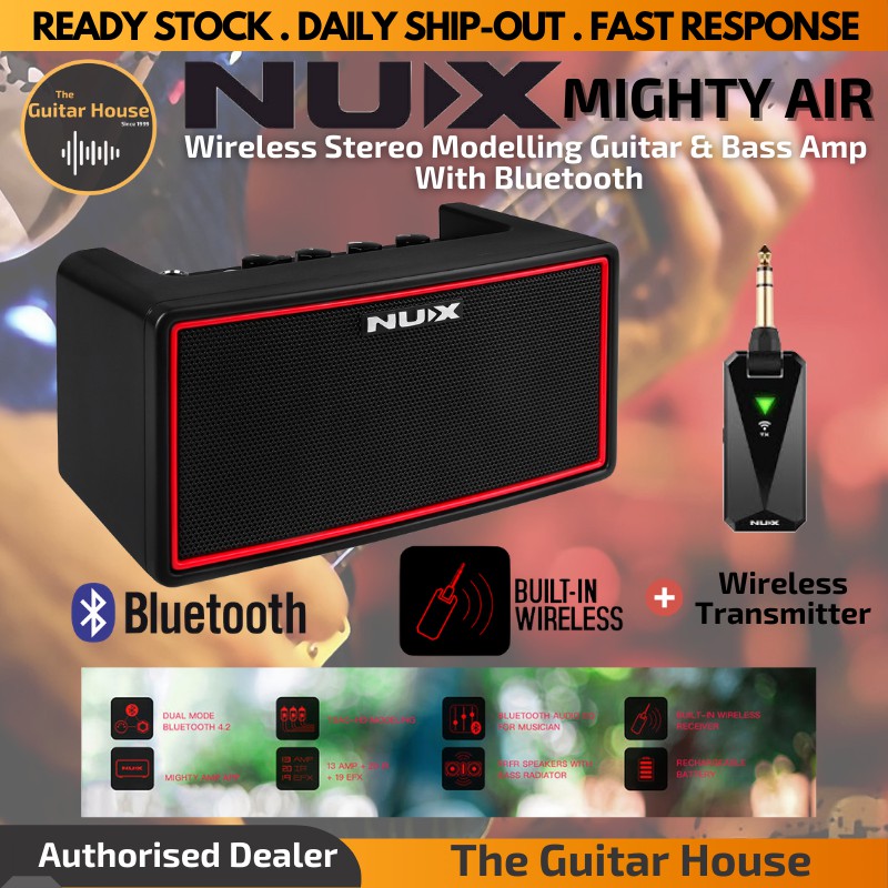 Nux Mighty Air Wireless Stereo Modelling Guitar & Bass Amp with 