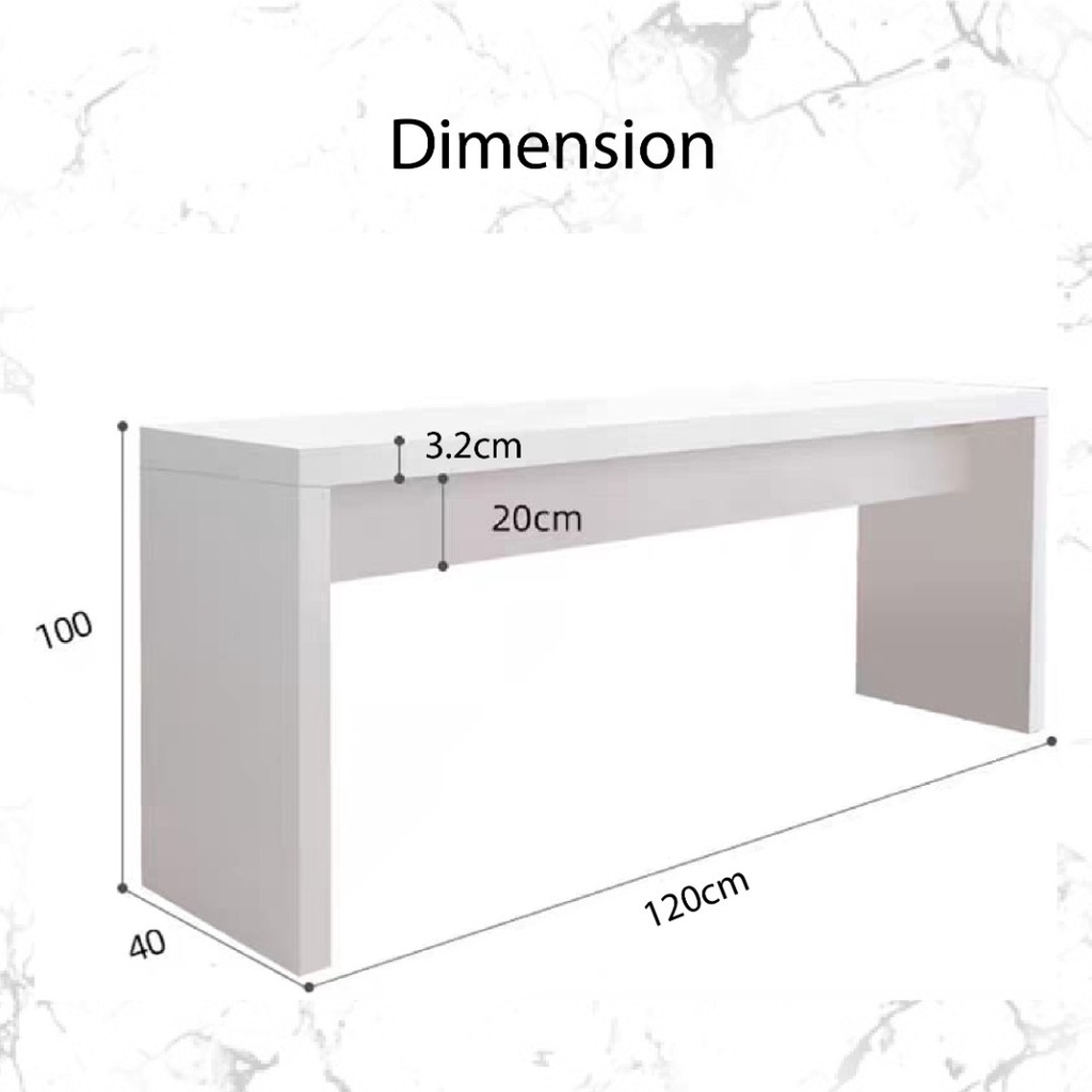 FINSSO: 120cm x 40cm HAVOC/ Bar Table/ Kitchen Island / Dining Table/ Meja Makan/ 吧台/ Bar Stool [FREE INSTALLATION]