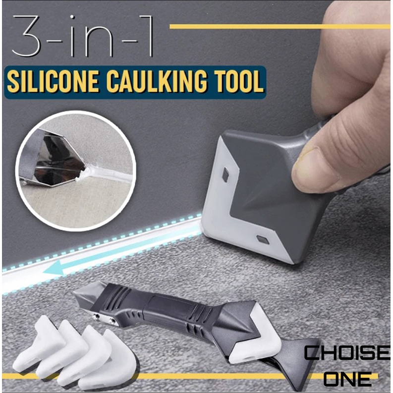 3 in 1 Silicone Removal and Caulking Sealant Trowel Grout Tool Kit