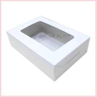 Cake Box Window ( White ) 7"x10"x3", Folding Box with 