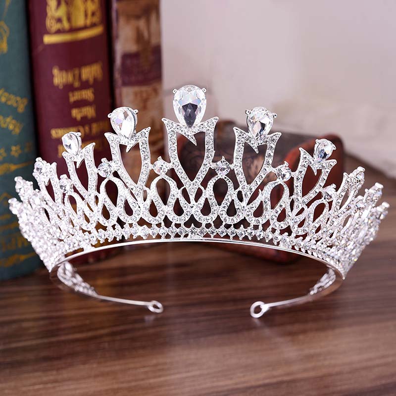 Baroque Wedding Hair Accessories Crystal Royal Crown Rhinestone Princess Tiaras Shopee Malaysia