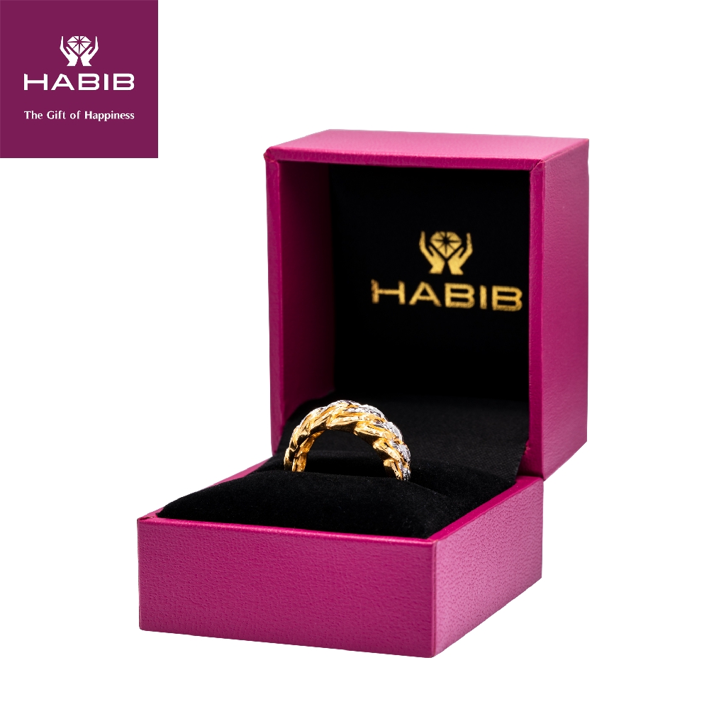 Habib Alyss White And Yellow Gold Ring 916 Gold 4 75g Malaysia