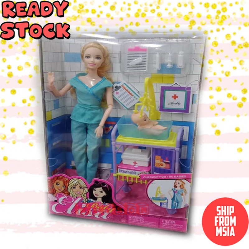 barbie doctor baby hospital