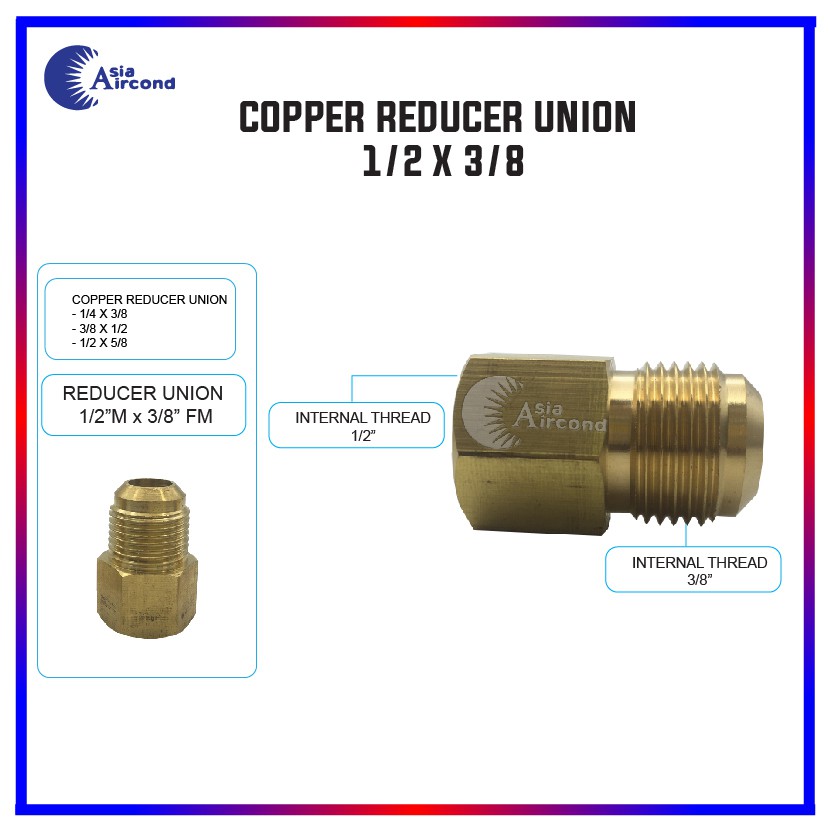 Copper Reducer Union 1 4 X 3 8 3 8 X 1 2 1 2 X 5 8 Shopee Malaysia