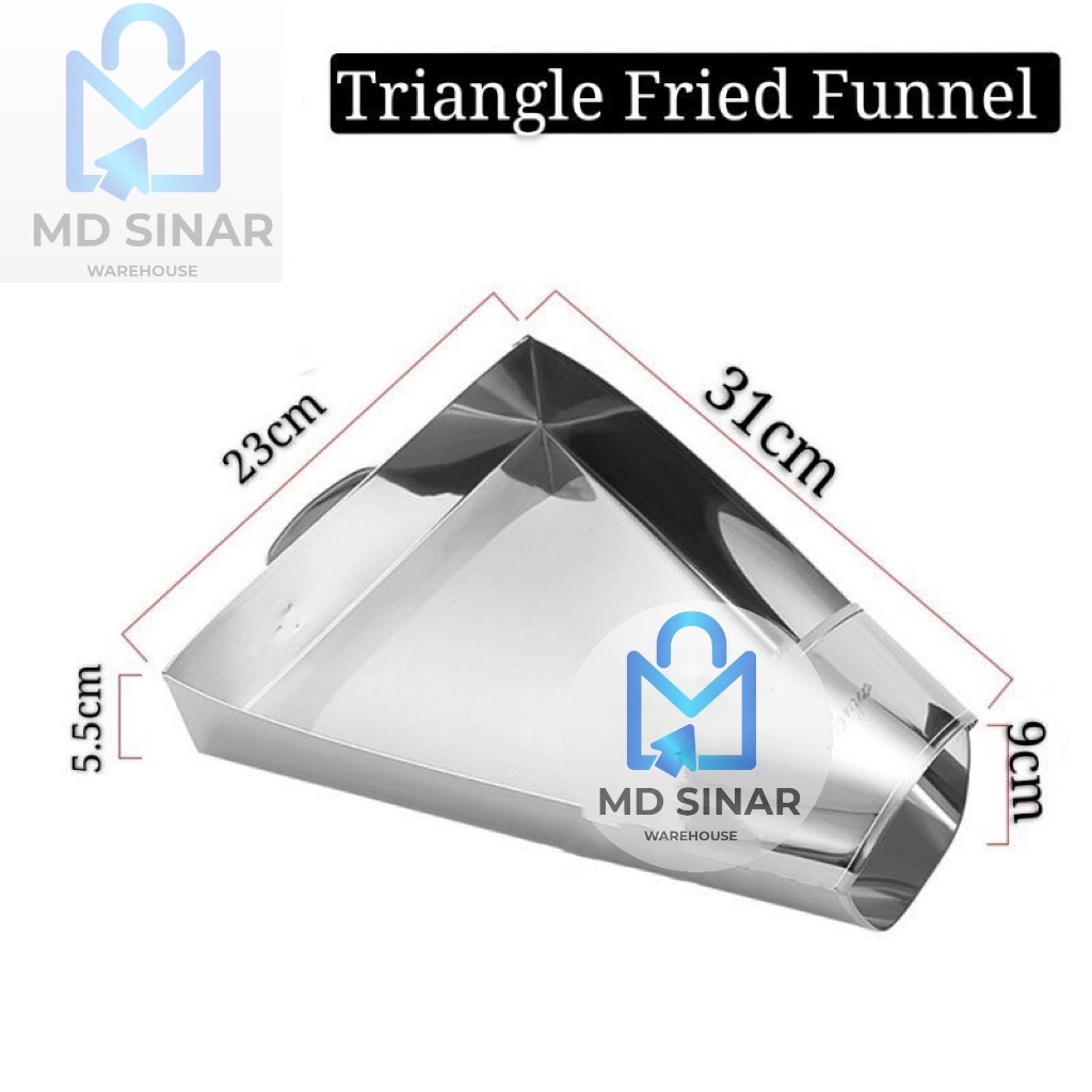 MD SINAR SALT CRISPY CHICKEN TRIANGLE FUNNEL AYAM CORONG GUNTING TRIANGLE BUCKET FRIED CHICKEN FUNNEL DEEP FRYER