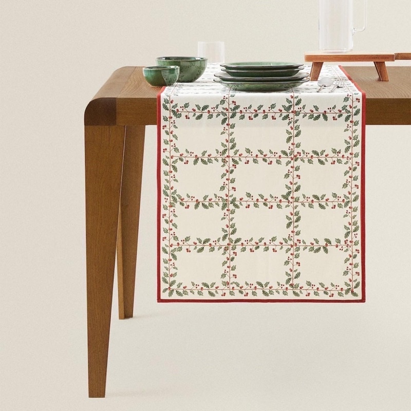 [READYSTOCK] Zara Home floral check table runner Shopee Malaysia