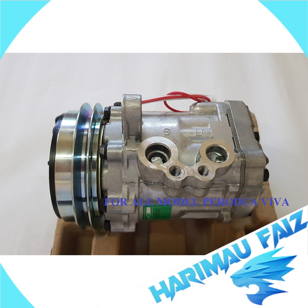 100% NEW PERODUA VIVA SANDEN AIR COND COMPRESSOR, VIVA ELITE 
