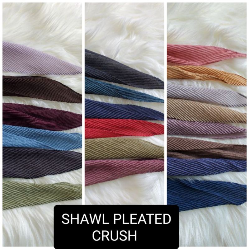 shawl crush pleated