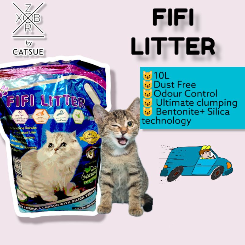 Fifi cat litter natural 10L Shopee Malaysia