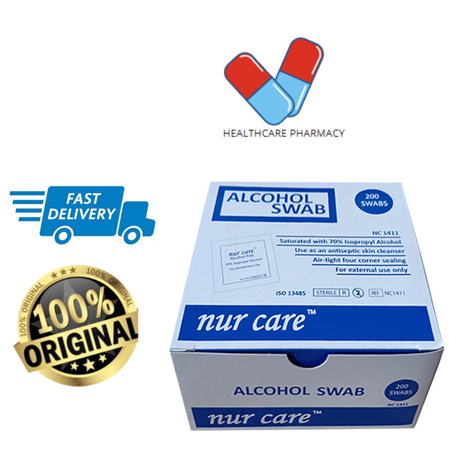 Nur Care Alcohol Swabs 200 Swabs