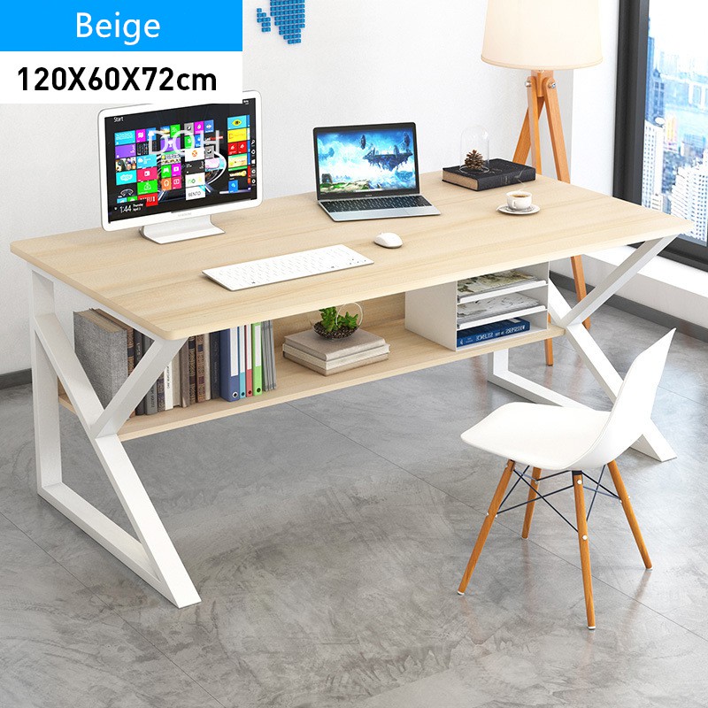 Modern Home Office Wood Table 120x60 Workstation Living Room