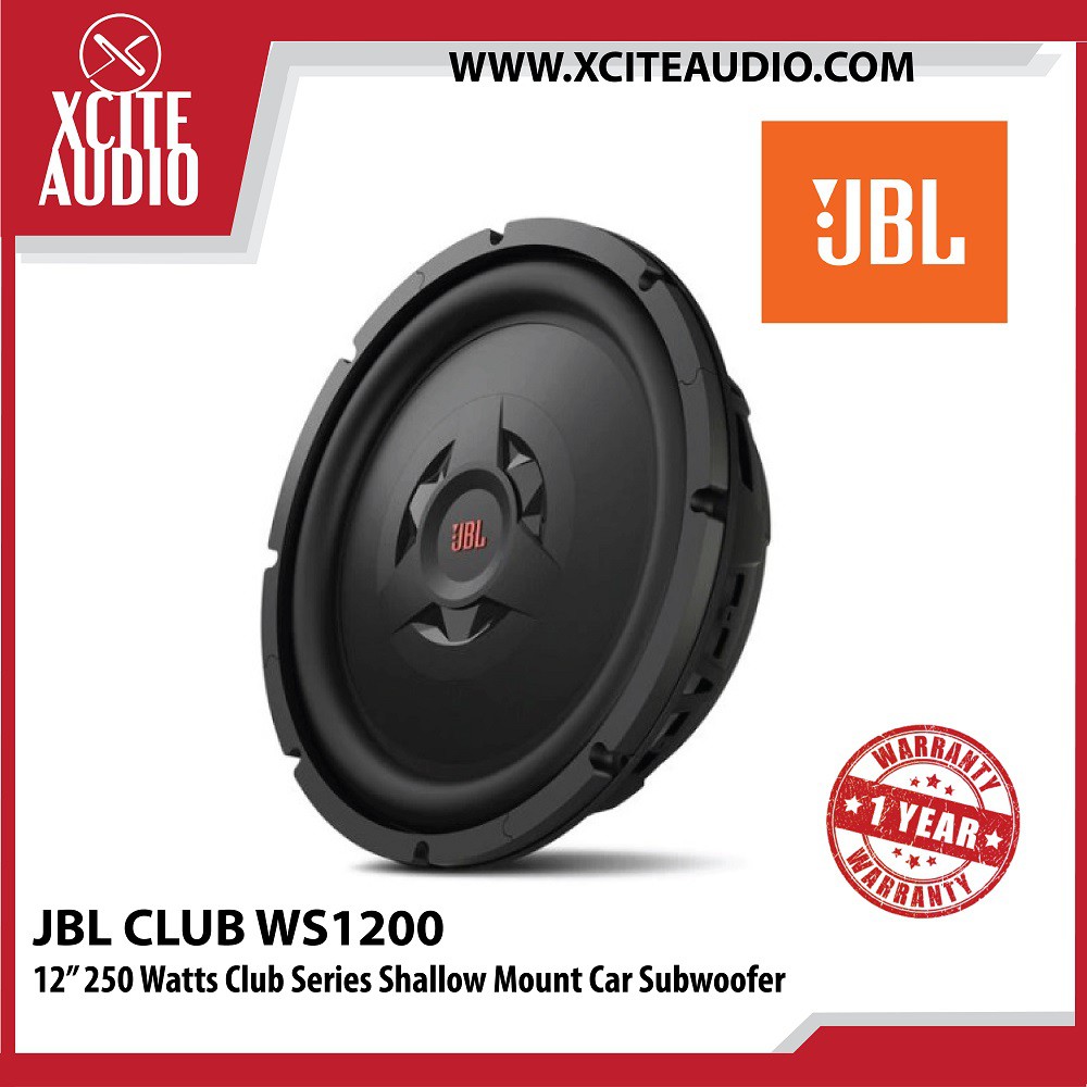 JBL CLUB WS1200 12" 1000W SHALLOW-MOUNT LOW PROFILE SUBWOOFER BASS SPEAKER NEW