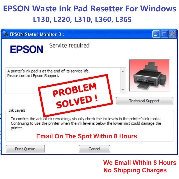 Epson Waste Inkpad Resetter for L130, L220, L310, L360 & L365 (Waste