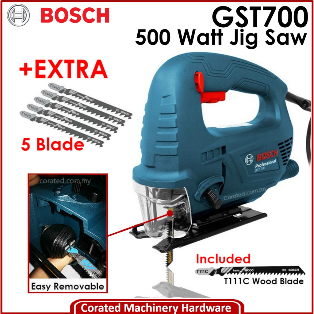 Corated Bosch Gst 700 Jigsaw 500watt 5 Pieces Jigsaw Blade