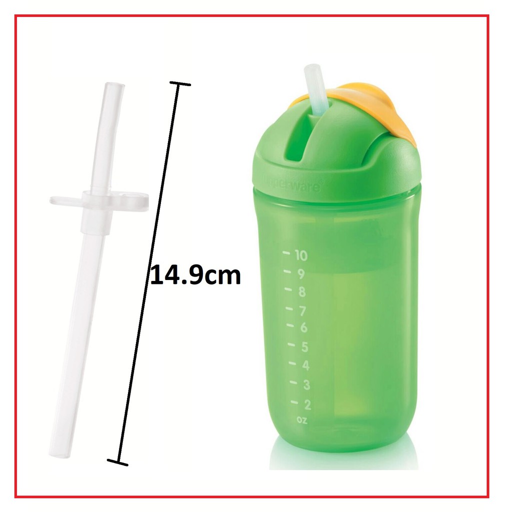 💥READY STOCK💥 Tupperware Twinkle Straw 14.9cm (2pcs) -  Straw for Baby/Toddler Bottle  350ml