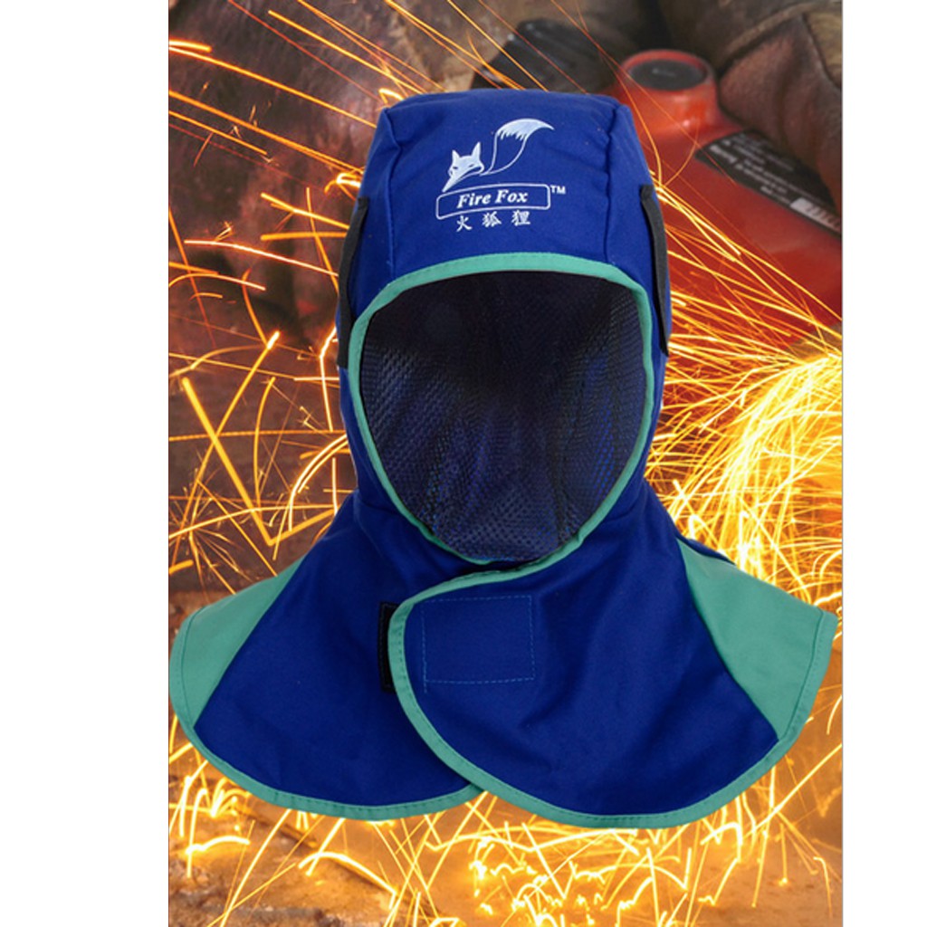 [helleryMY] Flame Retardant Safey Helmet Welding Neck Protective Hood
