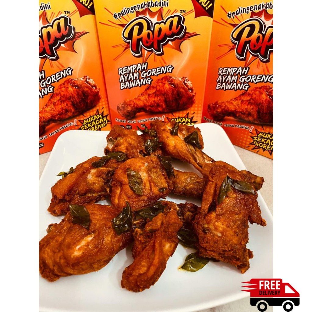 Popa 150gram Original Rempah Ayam Goreng Bawang Segera Hanya Tambah Air Sahaja Dan Tanpa Bahan Peng