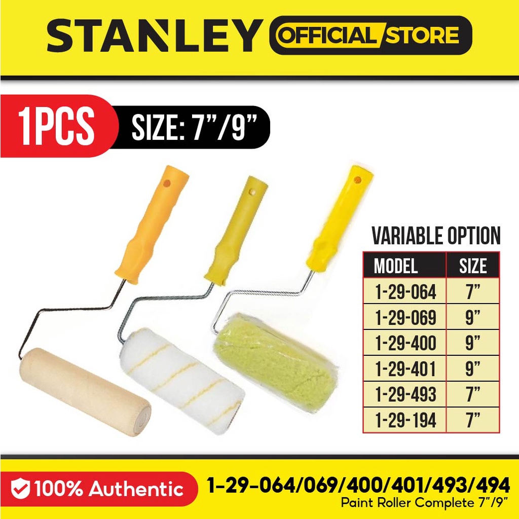STANLEY PAINT ROLLER COMPLETE [ SIZE 7" / 9" ] ( 3 MATERIAL ROLLER