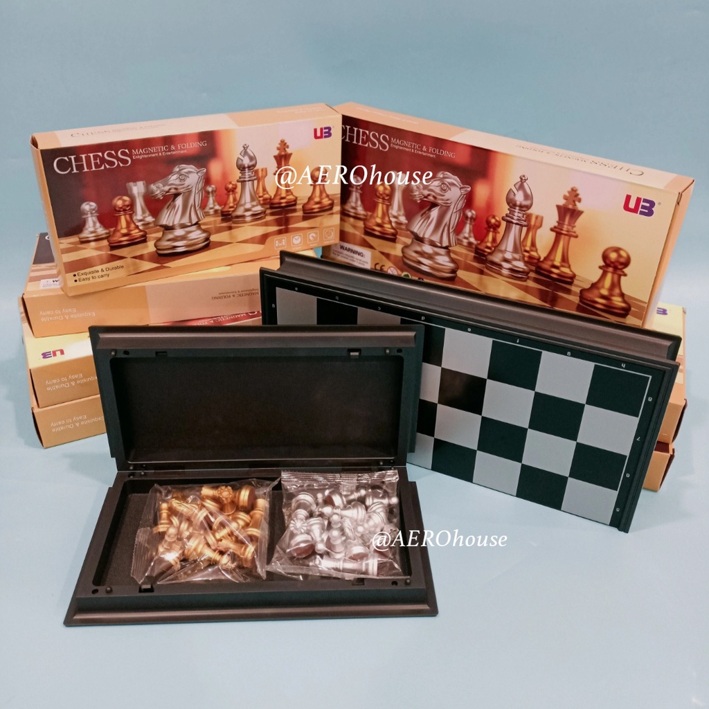 [Ready Stock/Local Seller] Folding International Magnetic Travel Chess Set Board Games