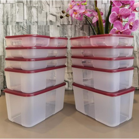 [READY STOCK] ORIGINAL TUPPERWARE Freezermate Maroon Lid