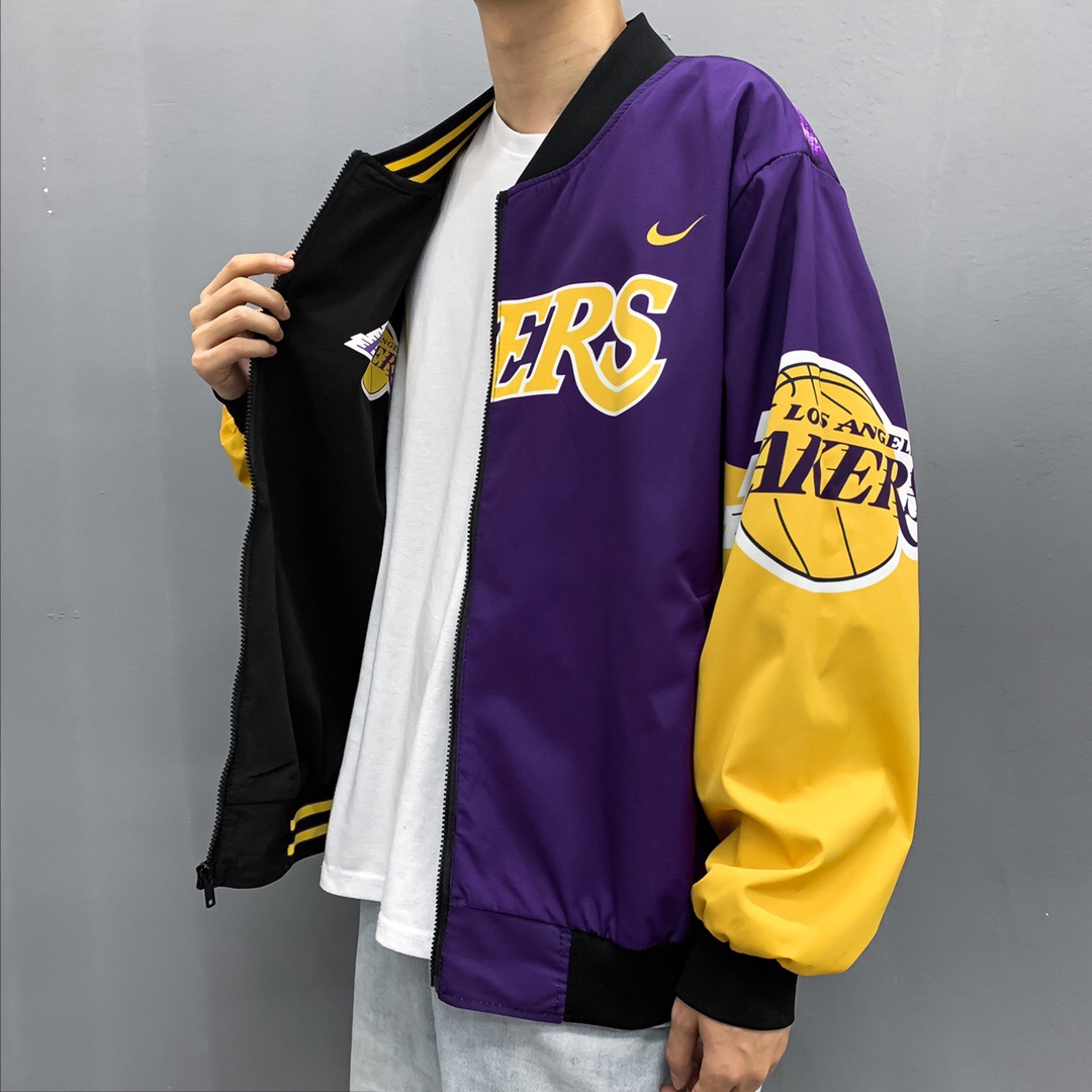 lakers baseball jacket