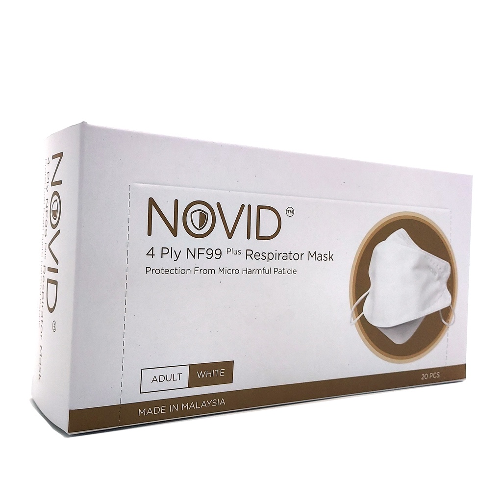 Novid NF99 4 Ply Respiratory Mask With UV-C Sterilised 20pcs/box 4ply ...