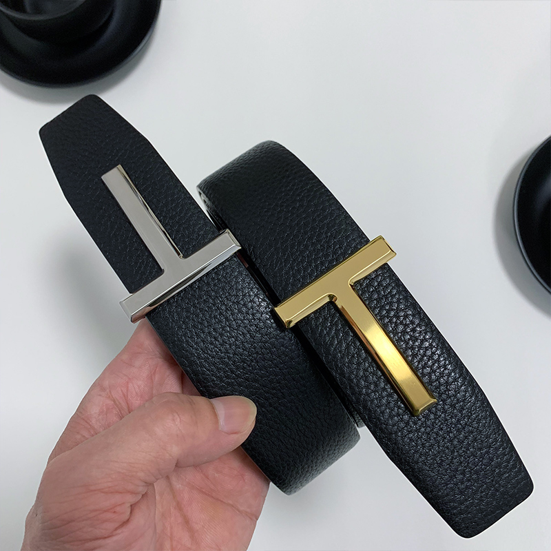 Stock Tom Ford TF belt Tom Ford men's business simple belt real leather  double-sided t-buckle belt | Shopee Malaysia