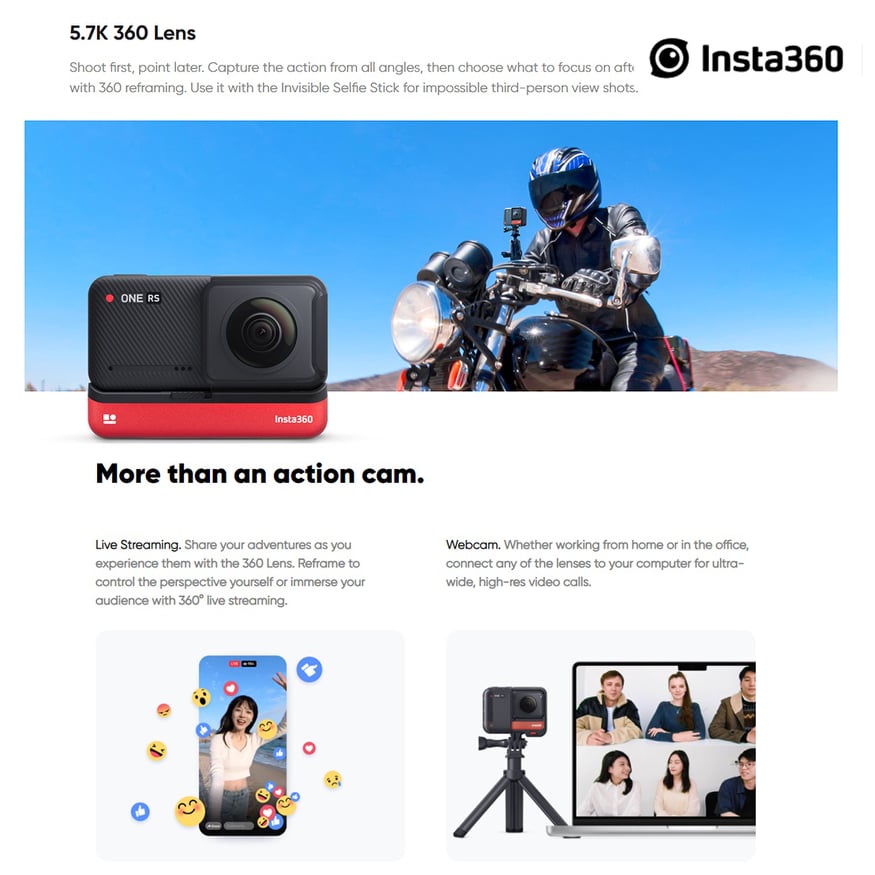 Twin Edition Invisible Selfie Stick Comes 64GB Micro SD 2020 Insta360 ONE R Sports Video Adaptive Action Camera Bundle with 4K Wide Angle Lens 5.7K Dual Lens Stabilization 360 Waterproof 