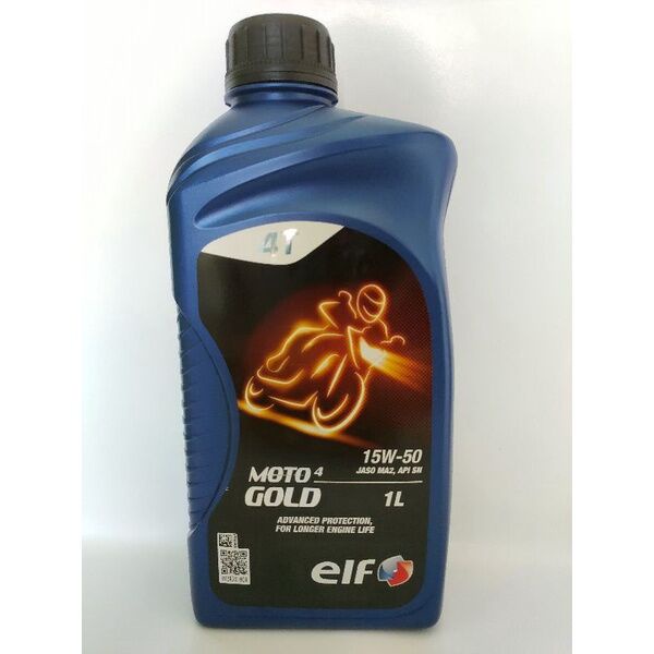 ELF 4T (MOTO 4 GOLD 15W-50 JASO MA2, API SN) MOTORCYCLE ENGINE OIL (1L ...