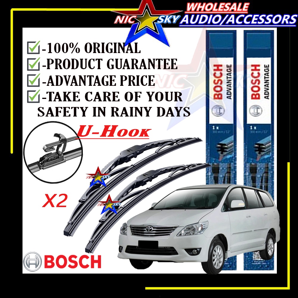 **ORIGINAL** BoschAdvantage(1pasang)Wiper For kereta ToyotaInnova