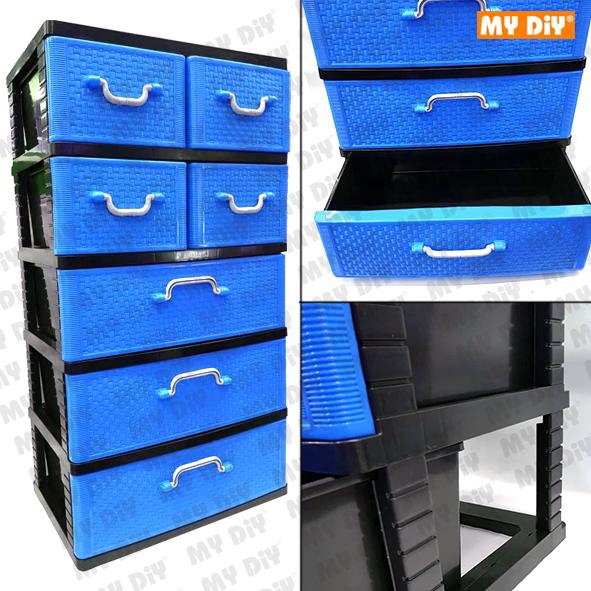MYDIYSDNBHD Century Plastic Drawer 5 Tier 7 Drawers B9350 / Storage