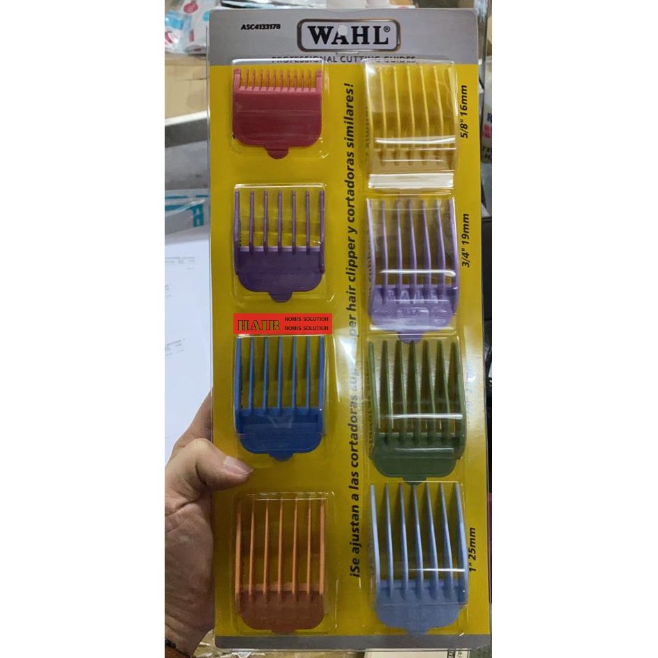 Value Pack Wahl Barber 8 Pack Colored Hair Cutting Guides Attachment