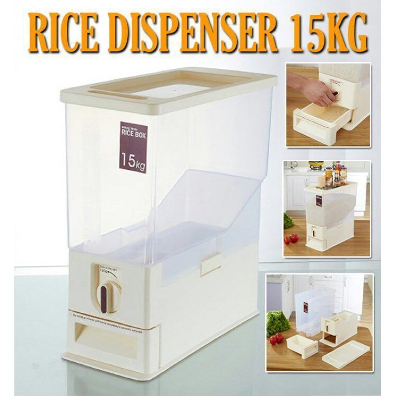 15KG XXL Japanese Rice Dispenser / Bekas Beras Besar Shopee Malaysia