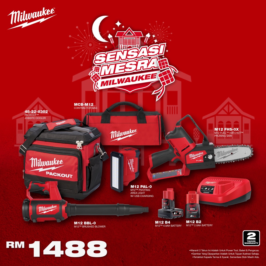 Milwaukee Sensasi Mesra Milwaukee Combo Kit Blower Hachet Saw Area