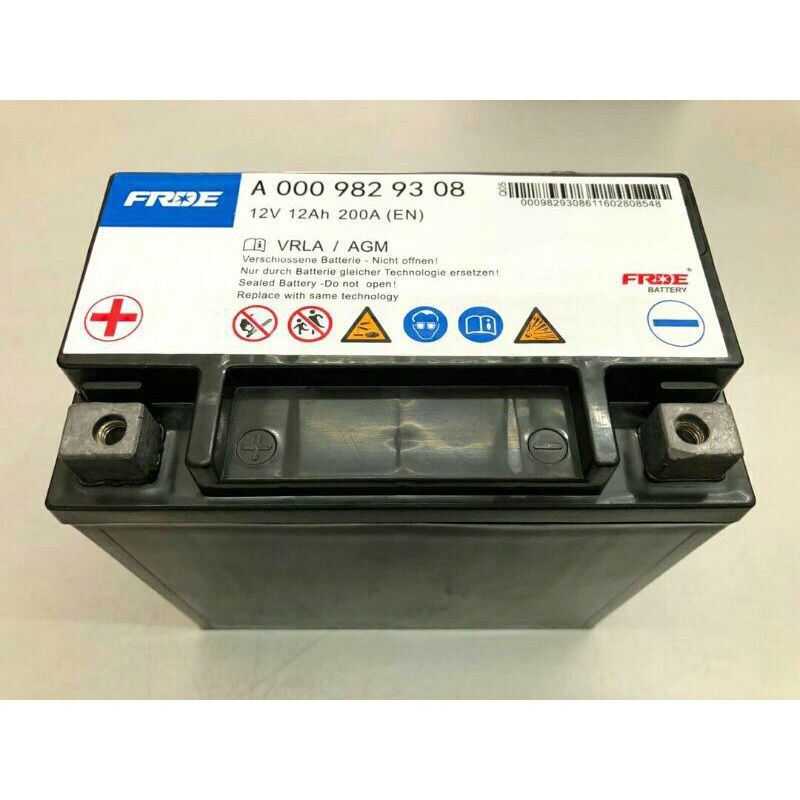 FRDE 12V 12Ah 200A VRLA/AGM Mercedes Auxiliary Battery W246 W222 W213